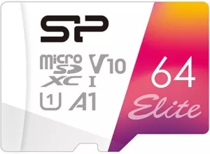 Карта памяти Silicon Power Elite microSDXC 64GB (SP064GBSTXBV1V20SP)  фото
