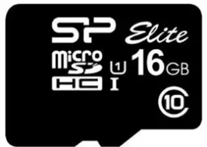 Карта памяти Silicon Power microSDHC Elite 16GB (SP016GBSTHBU1V10)  фото