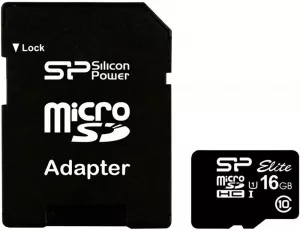 Карта памяти Silicon Power microSDHC Elite 16GB (SP016GBSTHBU1V10-SP) фото