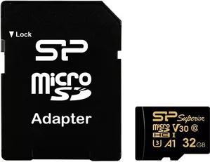 Карта памяти Silicon Power Superior Golden A1 microSDHC 32Gb (SP032GBSTHDV3V1GSP) фото