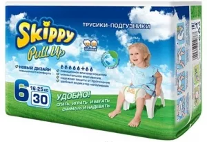 Подгузники-трусики Skippy Pull Up 6 (30 шт) фото