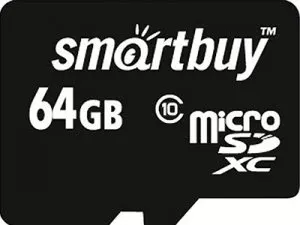 Карта памяти SmartBuy microSDXC 64Gb Class 10 + SD адаптер (SB64GBSDCL10-01) фото