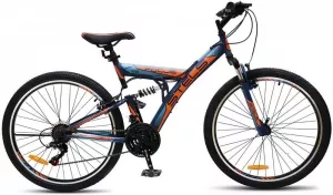 Велосипед Stels Focus V 18-sp 26 V030 2021 (темно-синий/оранжевый) фото
