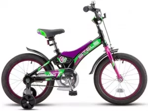 Детский велосипед Stels Jet 18 Z010 2022 (черный/фиолетовый) фото