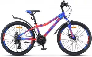 Велосипед Stels Navigator 410 MD 24 21-sp V010 р.12 2021 (синий/красный) фото