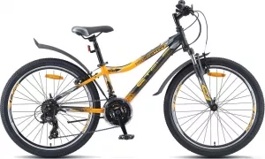 Велосипед Stels Navigator 410 V 24 21-sp V010 2022 (черный/желтый) фото