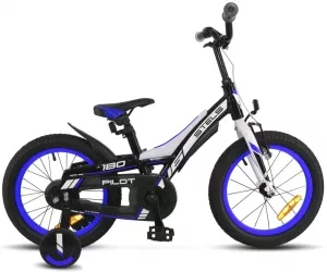 Велосипед детский Stels Pilot 180 16 V010 (черный/синий, 2018) фото