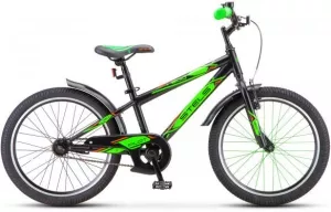 Детский велосипед Stels Pilot 200 Gent 20 Z010 2021 (черный/зеленый) фото