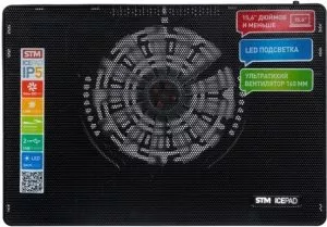 Подставка для ноутбука STM Electronics Icepad IP5 (Black) фото
