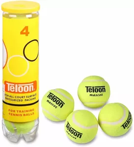 Набор теннисных мячей Teloon Стандарт 801Т Р4 (4шт, желтый) фото