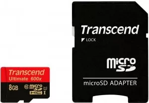 Карта памяти Transcend Ultimate 600x microSDHC 8Gb (TS8GUSDHC10U1) фото