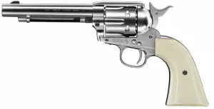 Пневматический револьвер Umarex Colt Single Action Army 45 nickel finish 4,5 мм фото
