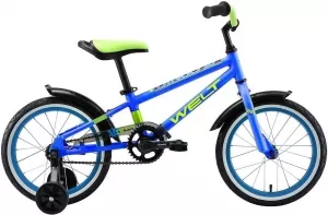 Детский велосипед Welt Dingo 16 2021 (голубой/зеленый) фото