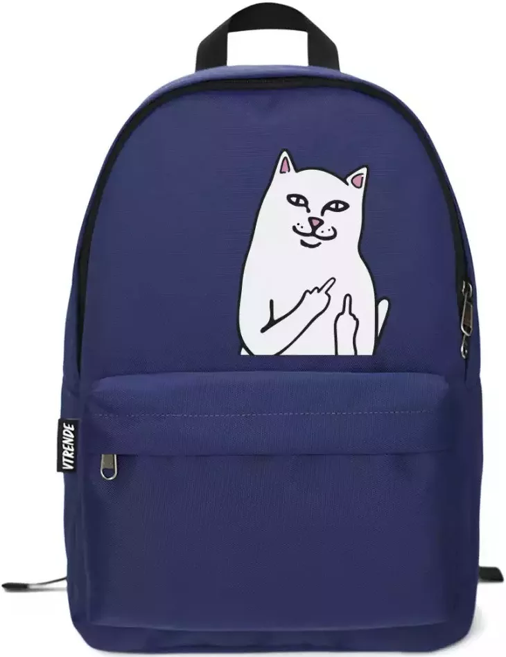 Рюкзак VTRENDE Дерзкий кот (синий) фото