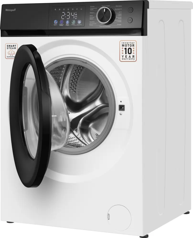 Стиральная машина Weissgauff WM 45127 Inverter Steam Color Touch фото 4