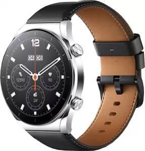 Умные часы Xiaomi Watch S1 серебристый/черно-коричневый (международная версия) фото