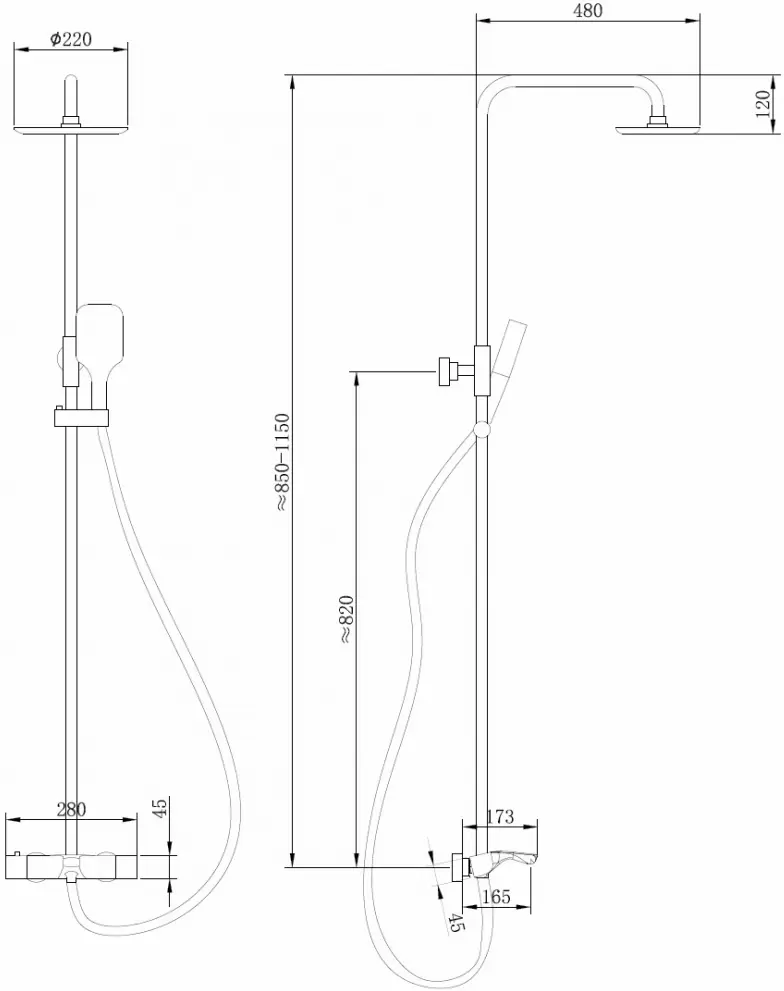 Душевая система Abber Thermostat AF8516NG фото