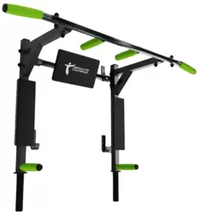 Турник с брусьями Absolute Champion Атлант с параллельным хватом (черный с салатовым)