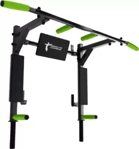 Турник с брусьями Absolute Champion Атлант с узким хватом АЧ 11908 (черный/салатовые ручки) фото