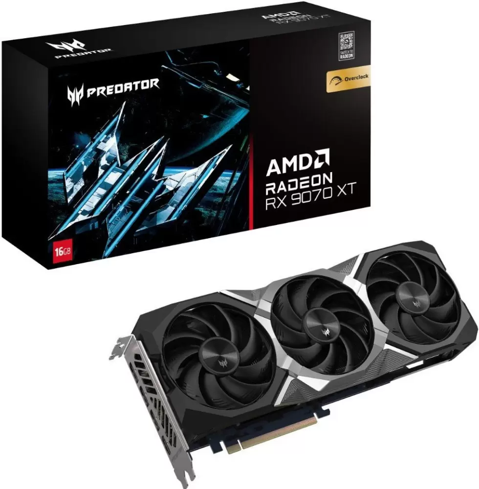 Видеокарта Acer Predator BiFrost Radeon RX 9070 XT OC 16GB DP.Z4FWW.P01 фото 5