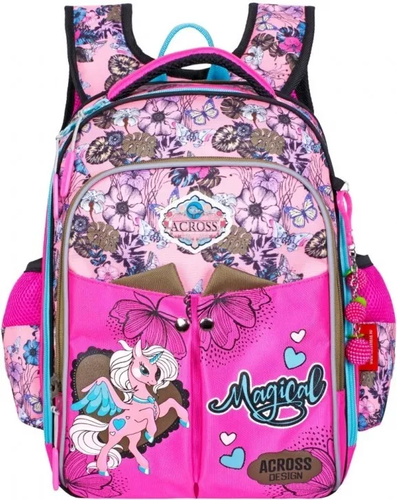 Школьный рюкзак Across ACS5-4 синий/розовый фото