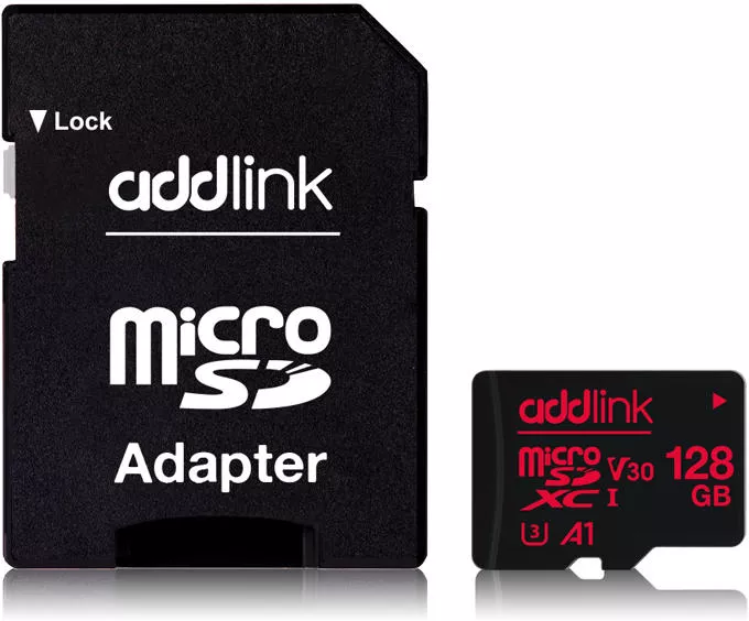 Addlink microSDXC AD128GBMSXU3A 128GB (с адаптером)