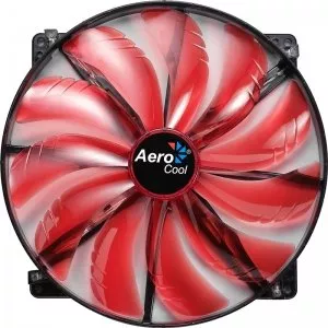 Вентилятор Aerocool Silent Master Red LED 20cm фото