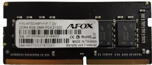 Оперативная память AFOX 8GB DDR4 SODIMM PC4-21300 AFSD48FH1P фото