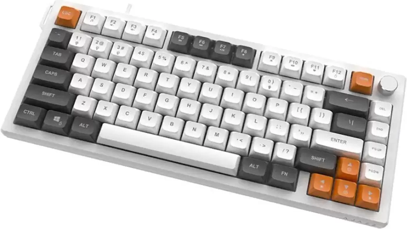 Клавиатура Ajazz AF82 (серый/белый/оранжевый) фото 4