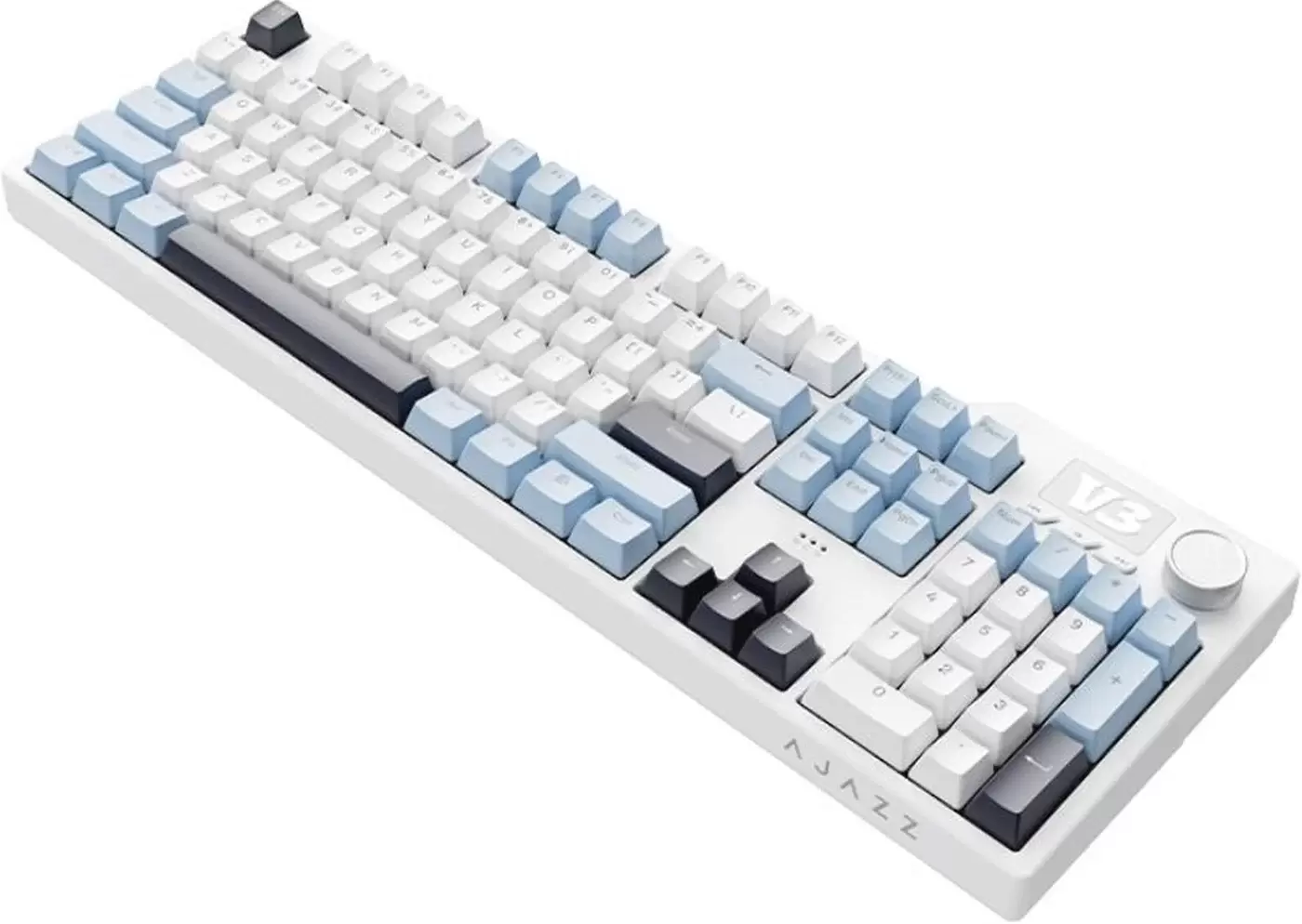 Клавиатура Ajazz AK35I V3 (синий/белый/черный, Ajazz Sea Salt) фото 2