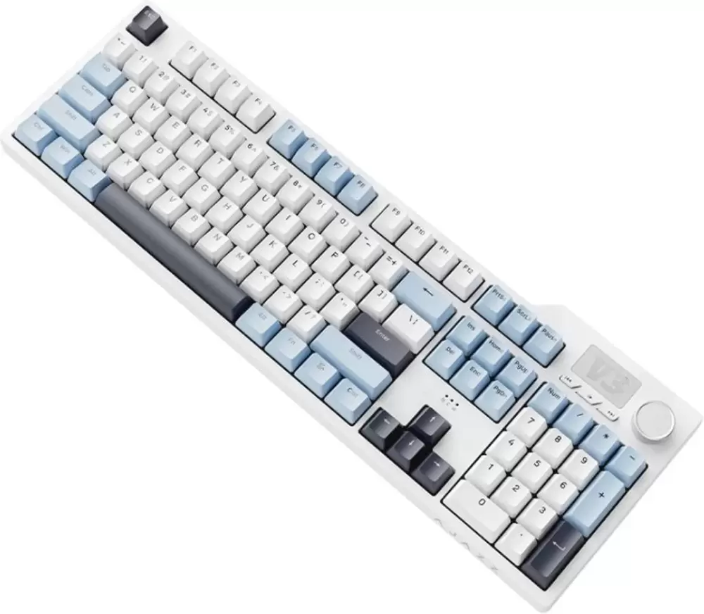 Клавиатура Ajazz AK35I V3 (синий/белый/черный, Ajazz Sea Salt) фото 3