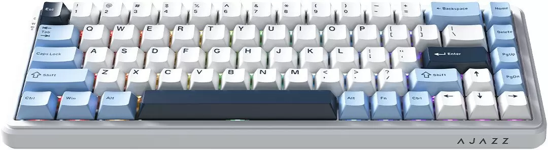 Клавиатура Ajazz AK680 Max (белый/голубой/темно-синий) фото