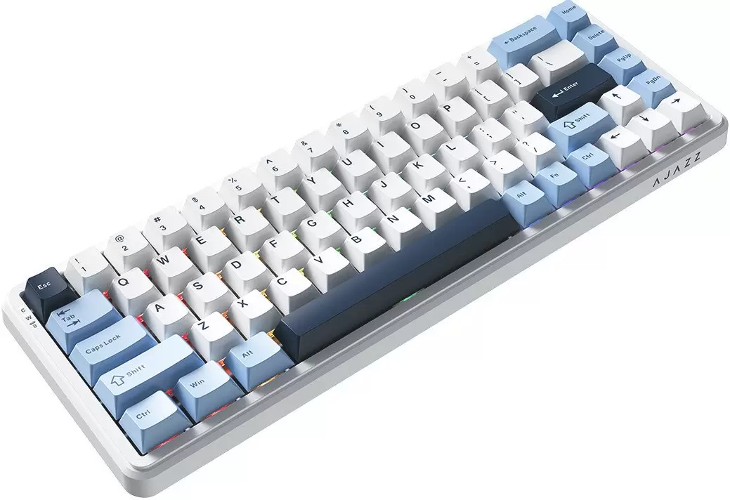 Клавиатура Ajazz AK680 Max (белый/голубой/темно-синий) фото