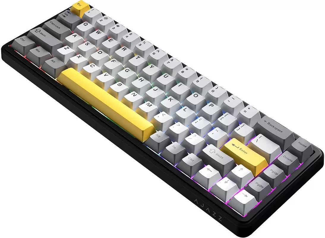 Клавиатура Ajazz AK680 Max (черный/серый/желтый) фото