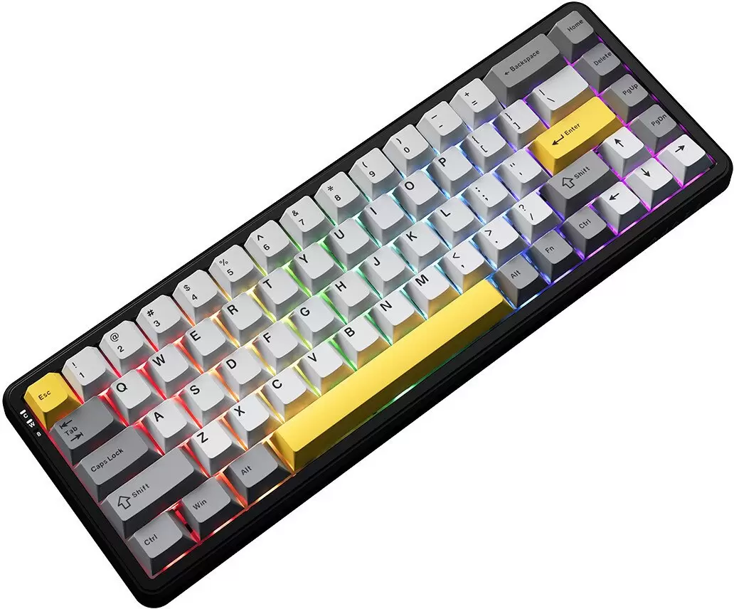 Клавиатура Ajazz AK680 Max (черный/серый/желтый) фото