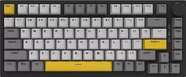 Ajazz AK820 (серый/белый/желтый, Ajazz Red)