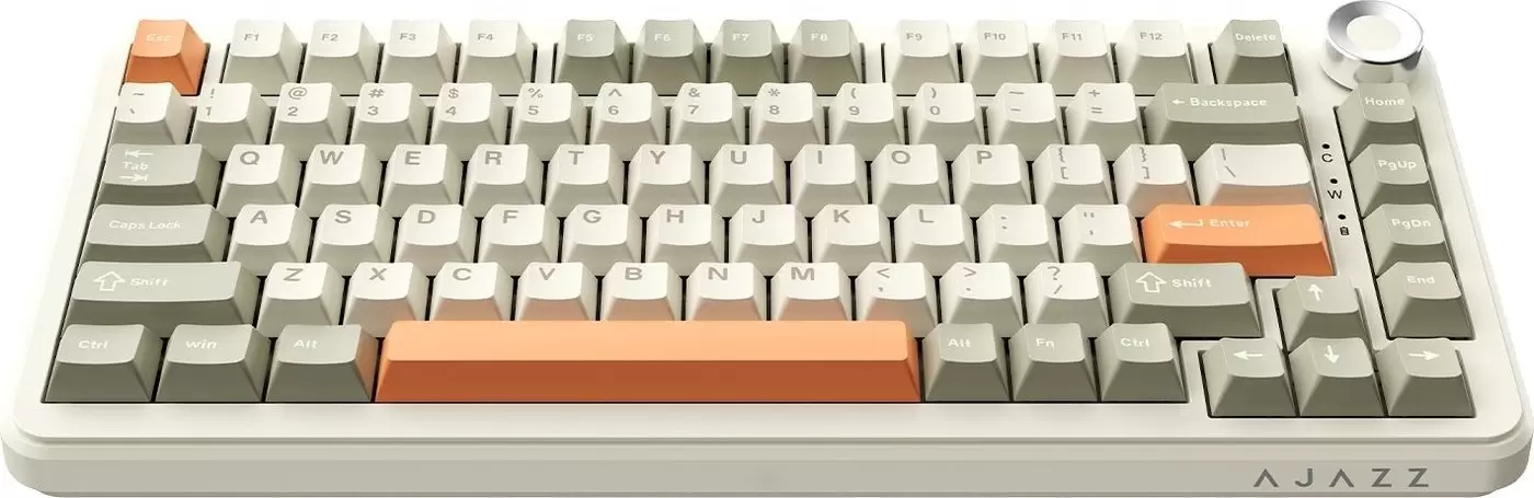 Клавиатура Ajazz AK820 Max (бежевый/оранжевый, Ajazz Flying Fish) фото