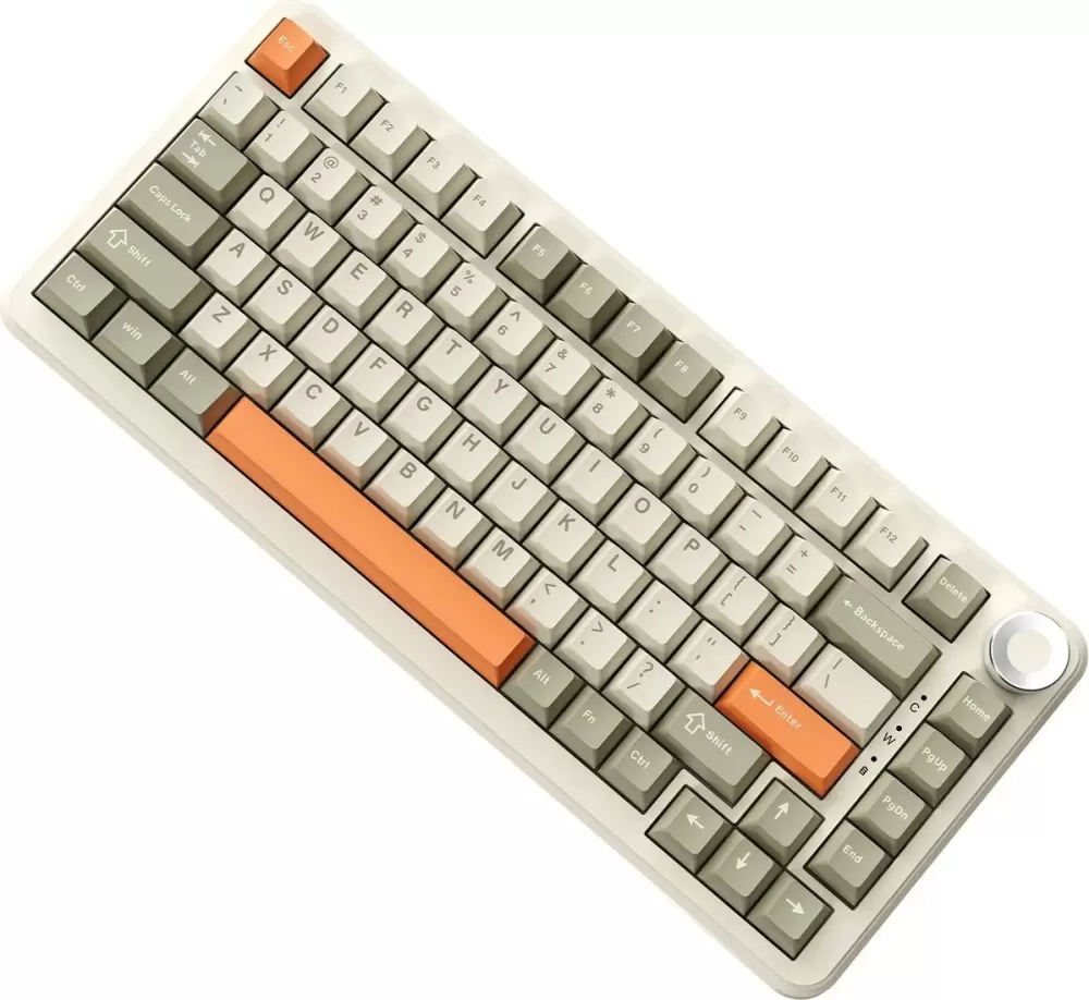 Клавиатура Ajazz AK820 Max (бежевый/оранжевый, Ajazz Flying Fish) фото