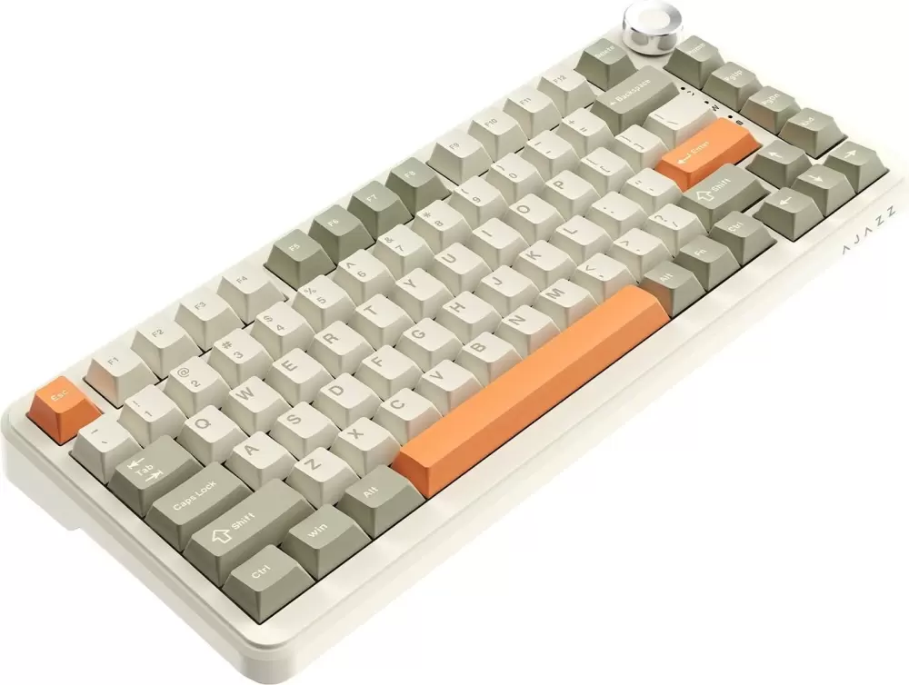 Клавиатура Ajazz AK820 Max (бежевый/оранжевый, Ajazz Flying Fish) фото