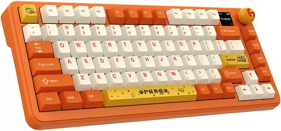 Клавиатура Ajazz AK820 Max (оранжевый/белый, Ajazz Avocado) фото
