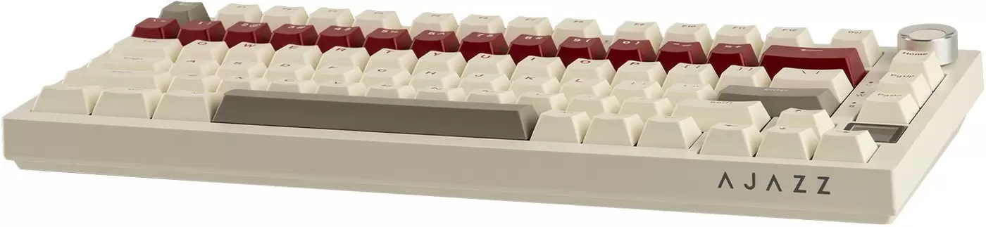 Клавиатура Ajazz AK820 Pro (бежевый/красный, Ajazz Gift) фото