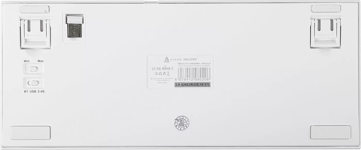 Клавиатура Ajazz AK820 Pro (белый/фиолетовый, Ajazz Flying Fish) фото 2