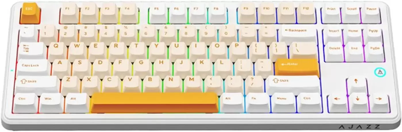 Клавиатура Ajazz AK870 V2 (желтый/белый, Ajazz Daydream) фото 2