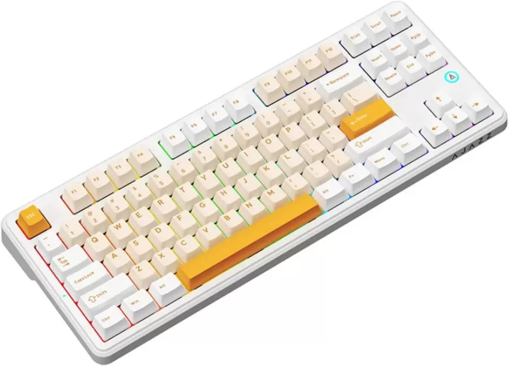Клавиатура Ajazz AK870 V2 (желтый/белый, Ajazz Daydream) фото 3