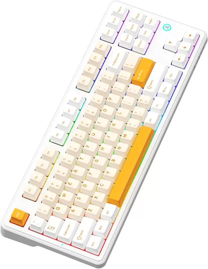 Клавиатура Ajazz AK870 V2 (желтый/белый, Ajazz Daydream) фото 4