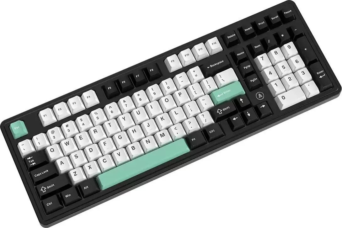 Клавиатура Ajazz AK980 V2 (черный/белый/бирюзовый, Ajazz Flying Fish) фото