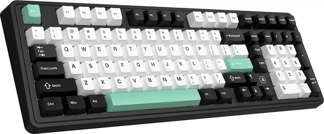 Клавиатура Ajazz AK980 V2 (черный/белый/бирюзовый, Ajazz Flying Fish) фото