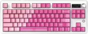 Ajazz MK87 (белый/светло-розовый, Ajazz Pitaya)