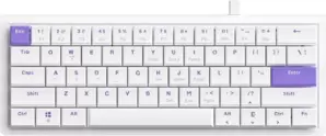 Клавиатура Ajazz NKL61 (белый/фиолетовый, Low Profile Switch) фото