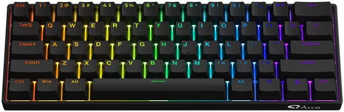 Клавиатура Akko 3061S HE Black Shine-Through (Akko Cream Yellow V3) фото